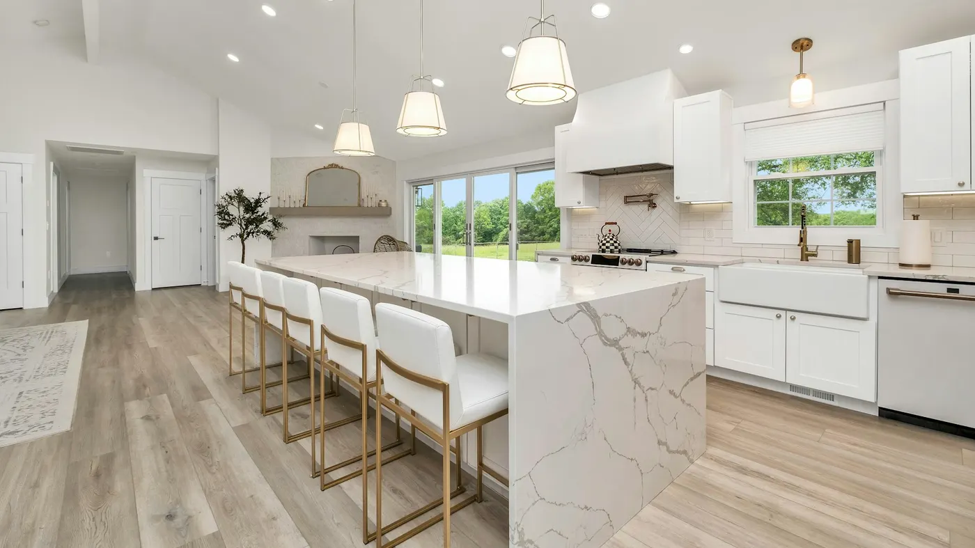 Recessed kitchen lighting installation